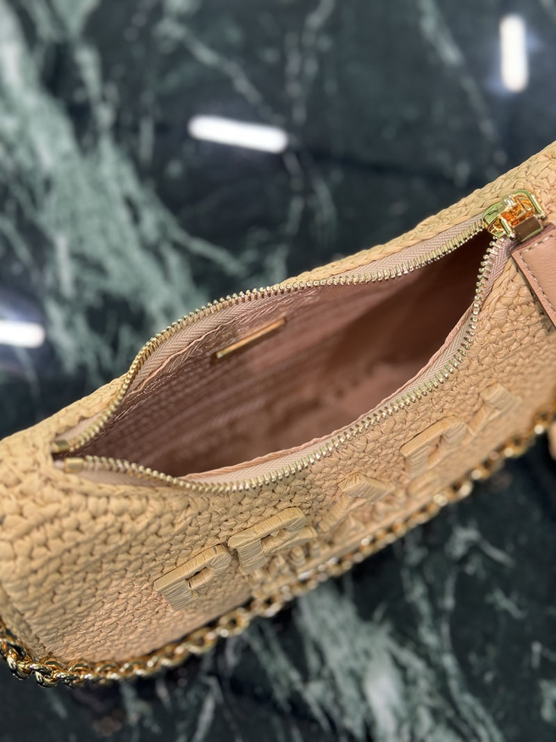 プラダ アウトレット PRADA Re-Edition クロシェ ミニバッグ 1BC204_2M2T_F0018_V_JUO ナチュラル H品 プラダ ミニバッグ チェーン - 画像 (3)