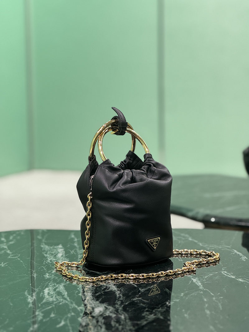 プラダ アウトレット PRADA Nappa leather mini bag バッグ・カバン 1BC227_2DX8_F0002_V_OOO ブラック H品 プラダ ハンドバッグ レディース - 画像 (9)