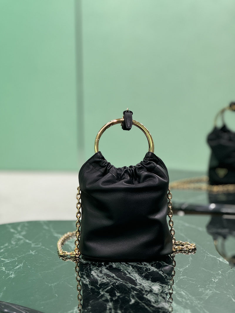 プラダ アウトレット PRADA Nappa leather mini bag バッグ・カバン 1BC227_2DX8_F0002_V_OOO ブラック H品 プラダ ハンドバッグ レディース - 画像 (7)