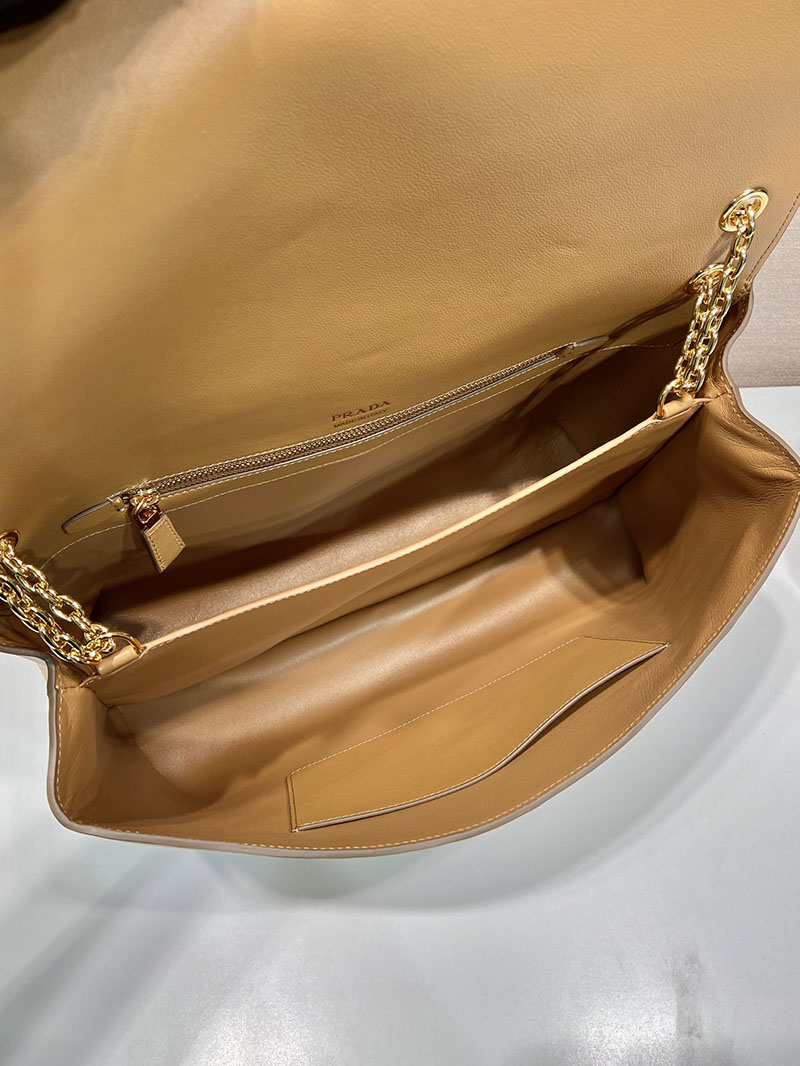 プラダ アウトレット PRADA 新作 ミディアム レザーショルダーバッグ 1BD368_2CYS_F03BH_V_OOO キャメル H品 プラダ ハンドバッグ アウトレット - 画像 (3)