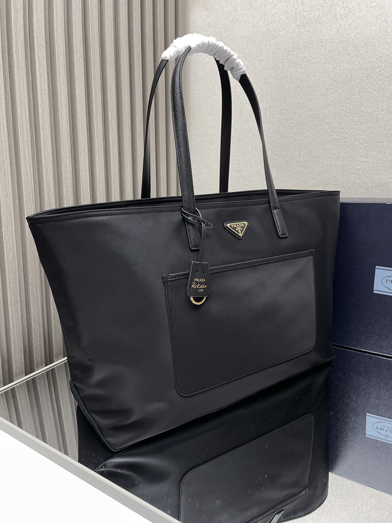 プラダ アウトレット PRADA Re-Edition 1978 Re-Nylon ラージ トートバッグ 1BG527_R064_F0002_V_OOO ブラック H品 プラダ トートバッグ ナイロン a4 - 画像 (7)
