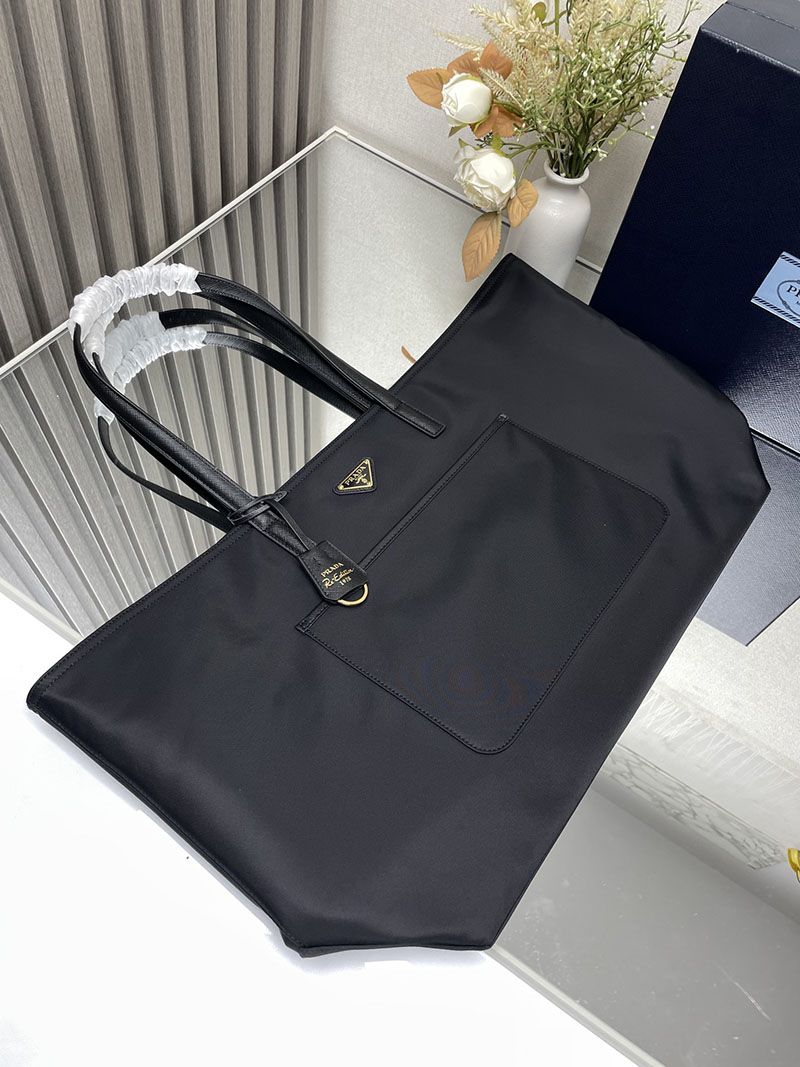 プラダ アウトレット PRADA Re-Edition 1978 Re-Nylon ラージ トートバッグ 1BG527_R064_F0002_V_OOO ブラック H品 プラダ トートバッグ ナイロン a4 - 画像 (4)