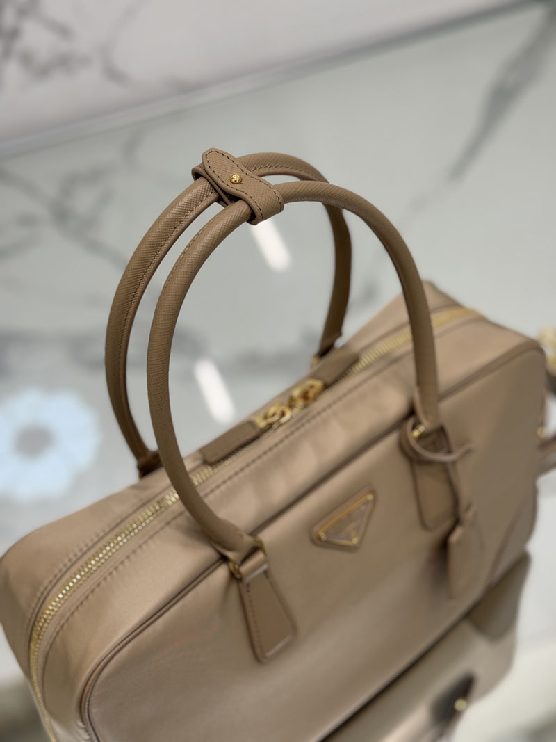 プラダ アウトレット PRADA Re-Edition 1978 Re-Nylon ラージ ダブルハンドルバッグ 1BB114_R064_F0594_V_TOO ブラウン H品 プラダ ナイロン 2way バッグ - 画像 (5)