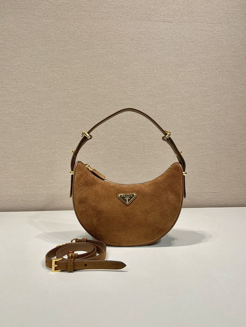 プラダ アウトレット PRADA アーケ スエード ショルダーバッグ 1BC194_2C4S_F03OE_V_OOO キャメル H品 プラダ チェーンバッグ 公式 - 画像 (9)