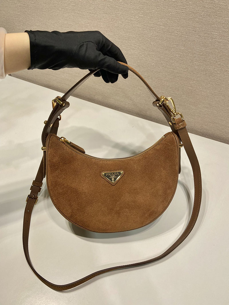 プラダ アウトレット PRADA アーケ スエード ショルダーバッグ 1BC194_2C4S_F03OE_V_OOO キャメル H品 プラダ チェーンバッグ 公式 - 画像 (8)