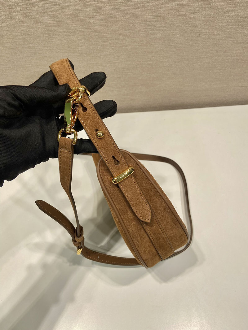 プラダ アウトレット PRADA アーケ スエード ショルダーバッグ 1BC194_2C4S_F03OE_V_OOO キャメル H品 プラダ チェーンバッグ 公式 - 画像 (6)