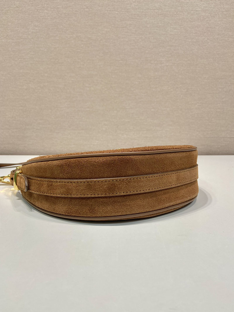 プラダ アウトレット PRADA アーケ スエード ショルダーバッグ 1BC194_2C4S_F03OE_V_OOO キャメル H品 プラダ チェーンバッグ 公式 - 画像 (5)