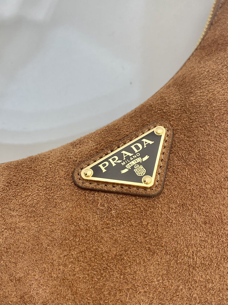 プラダ アウトレット PRADA アーケ スエード ショルダーバッグ 1BC194_2C4S_F03OE_V_OOO キャメル H品 プラダ チェーンバッグ 公式 - 画像 (4)