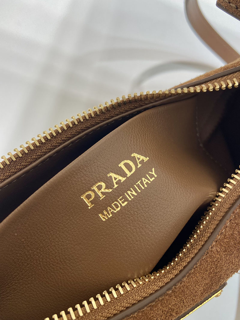 プラダ アウトレット PRADA アーケ スエード ショルダーバッグ 1BC194_2C4S_F03OE_V_OOO キャメル H品 プラダ チェーンバッグ 公式 - 画像 (2)