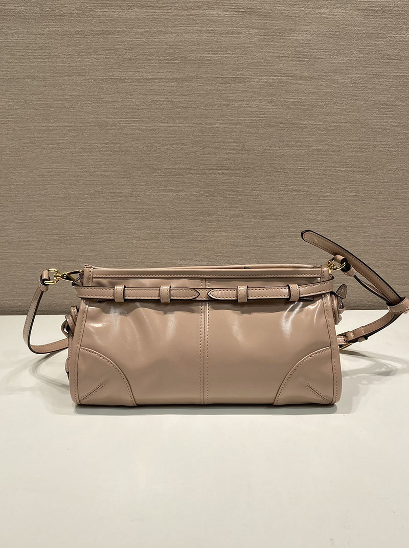 プラダ アウトレット PRADA ボニー スモール ソフトルックスレザー ショルダーバッグ 1BH215_2CYR_F0236_V_OOO ピンクベージュ H品 プラダ 斜めがけバッグ - 画像 (7)