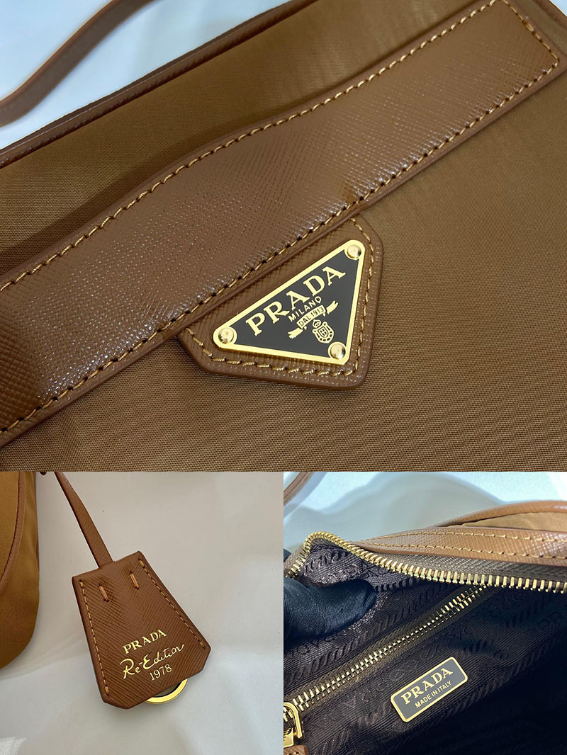 プラダ アウトレット PRADA Re-Edition1978 Re-Nylon ミニショルダーバッグ 1BH218_R064_F0594_V_OOO キャメル H品 プラダ メンズバッグ 人気 - 画像 (2)