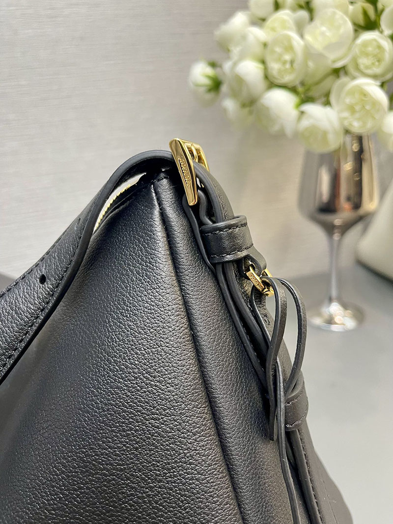プラダ アウトレット PRADA エメ ラージ ソフトグレインレザー ショルダーバッグ 1BC228_2CYS_F0002_V_LVM ブラック H品 プラダ アウトレット バッグ 新作 - 画像 (6)