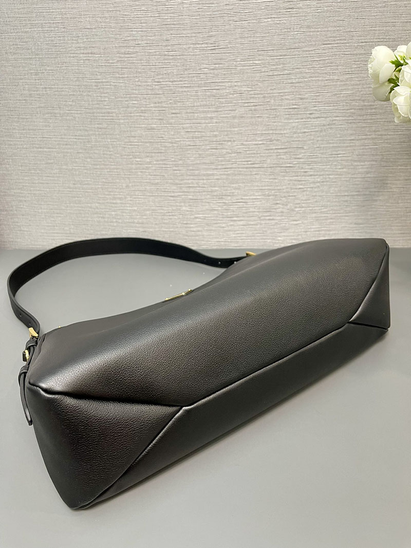 プラダ アウトレット PRADA エメ ラージ ソフトグレインレザー ショルダーバッグ 1BC228_2CYS_F0002_V_LVM ブラック H品 プラダ アウトレット バッグ 新作 - 画像 (4)