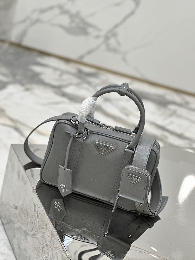 プラダ アウトレット PRADA 新作ナッパアンティークトップハンドルバッグ 1BB092_UVL_F0480_V_T2O グレー H品 プラダ アウトレット バッグ 新作 - 画像 (9)