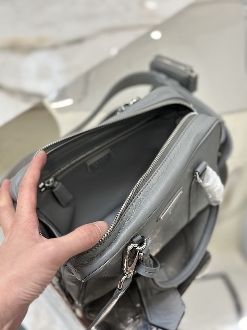 プラダ アウトレット PRADA 新作ナッパアンティークトップハンドルバッグ 1BB092_UVL_F0480_V_T2O グレー H品 プラダ アウトレット バッグ 新作 - 画像 (3)