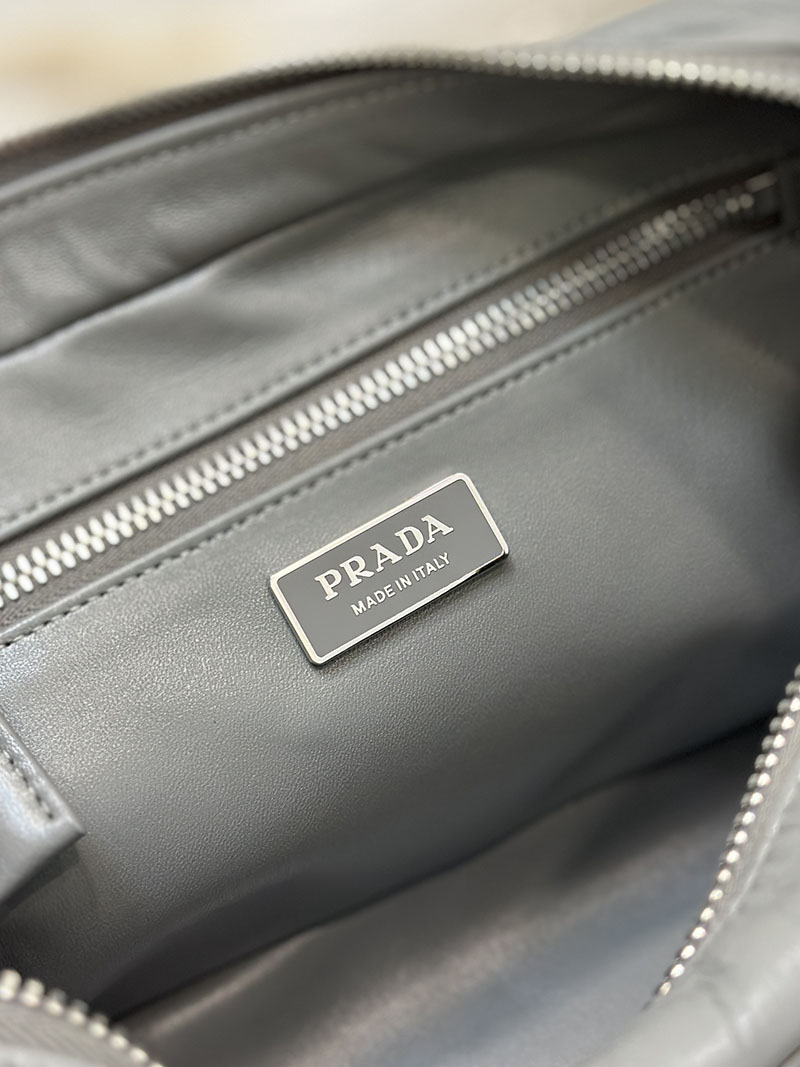 プラダ アウトレット PRADA 新作ナッパアンティークトップハンドルバッグ 1BB092_UVL_F0480_V_T2O グレー H品 プラダ アウトレット バッグ 新作 - 画像 (2)