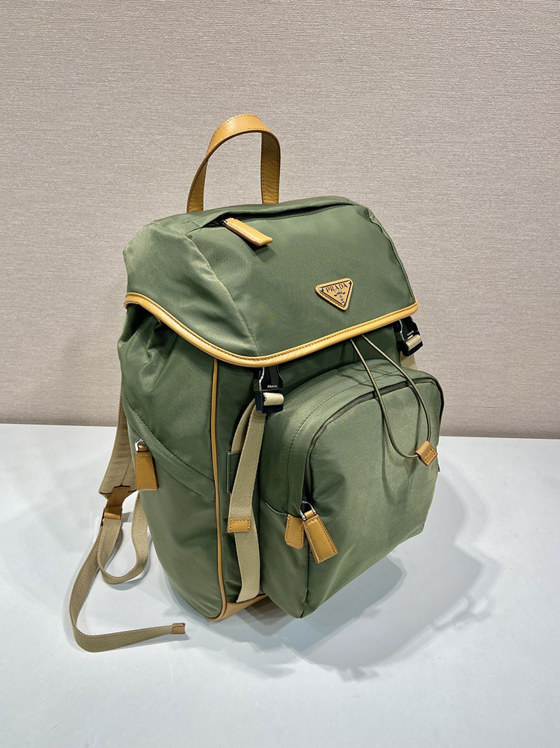 プラダ アウトレット PRADA Re-Nylon xサフィアーノレザー バックパック 2VH154_2DDJ_F0009 カーキ H品 プラダ バックパック ナイロン アウトレット 正規品 - 画像 (8)