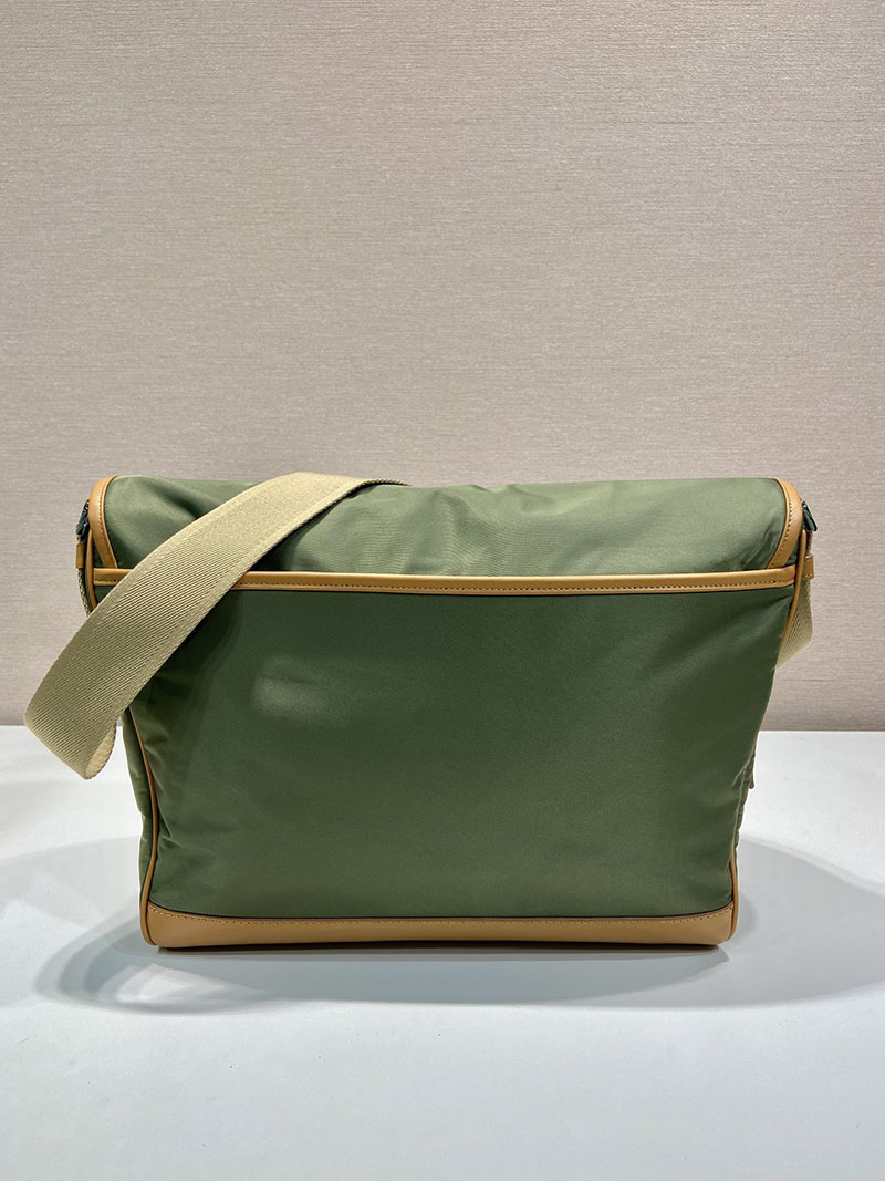 プラダ アウトレット PRADA ラージRe-Nylonレザーショルダーバッグ 2VD052_384_FO3UQ_V_OBF カーキ H品 プラダ ナイロンバッグ 人気 - 画像 (7)
