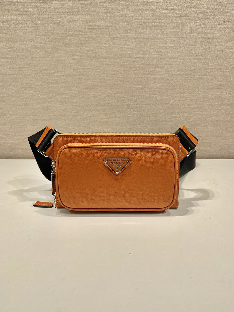 プラダ アウトレット PRADA サフィアーノレザー ベルトバッグ 2VH156_9Z2_F0049_V_OOO オレンジ H品 プラダ ミニショルダー 通勤用 - 画像 (9)