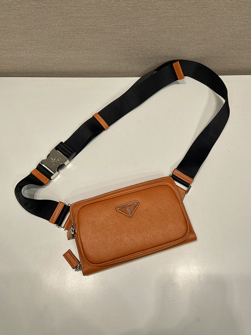 プラダ アウトレット PRADA サフィアーノレザー ベルトバッグ 2VH156_9Z2_F0049_V_OOO オレンジ H品 プラダ ミニショルダー 通勤用 - 画像 (8)