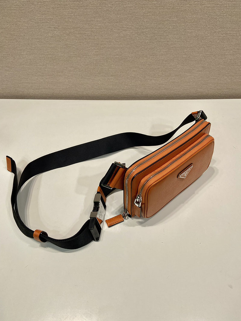 プラダ アウトレット PRADA サフィアーノレザー ベルトバッグ 2VH156_9Z2_F0049_V_OOO オレンジ H品 プラダ ミニショルダー 通勤用 - 画像 (6)