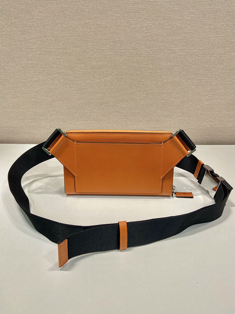 プラダ アウトレット PRADA サフィアーノレザー ベルトバッグ 2VH156_9Z2_F0049_V_OOO オレンジ H品 プラダ ミニショルダー 通勤用 - 画像 (5)