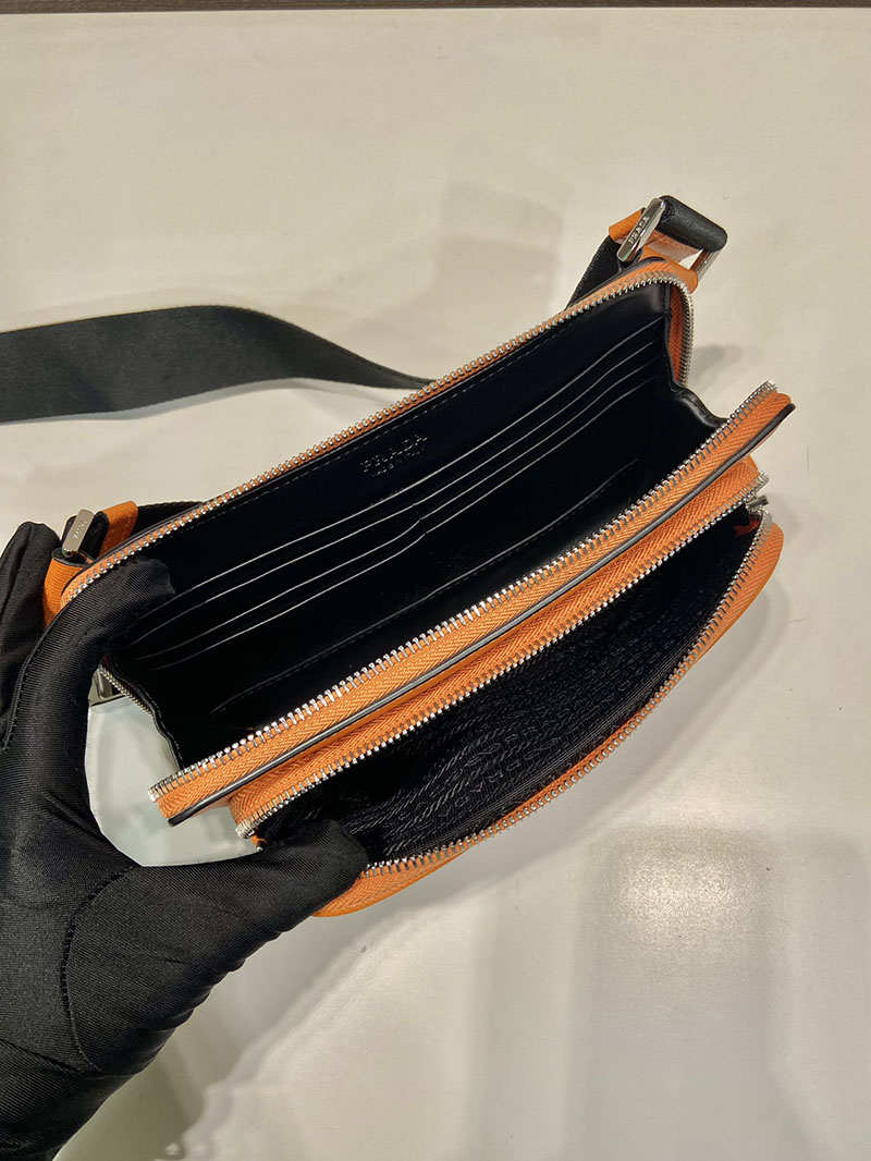 プラダ アウトレット PRADA サフィアーノレザー ベルトバッグ 2VH156_9Z2_F0049_V_OOO オレンジ H品 プラダ ミニショルダー 通勤用 - 画像 (3)