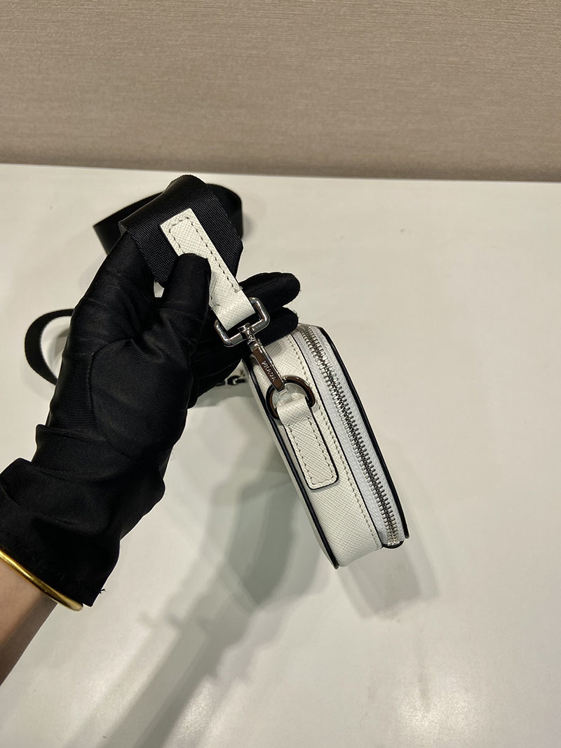 プラダ アウトレット PRADA サフィアーノレザー ベルトバッグ 2VH156_9Z2_F0PG7_V_OOO ホワイト H品 プラダ ミニショルダー 通勤用 - 画像 (4)