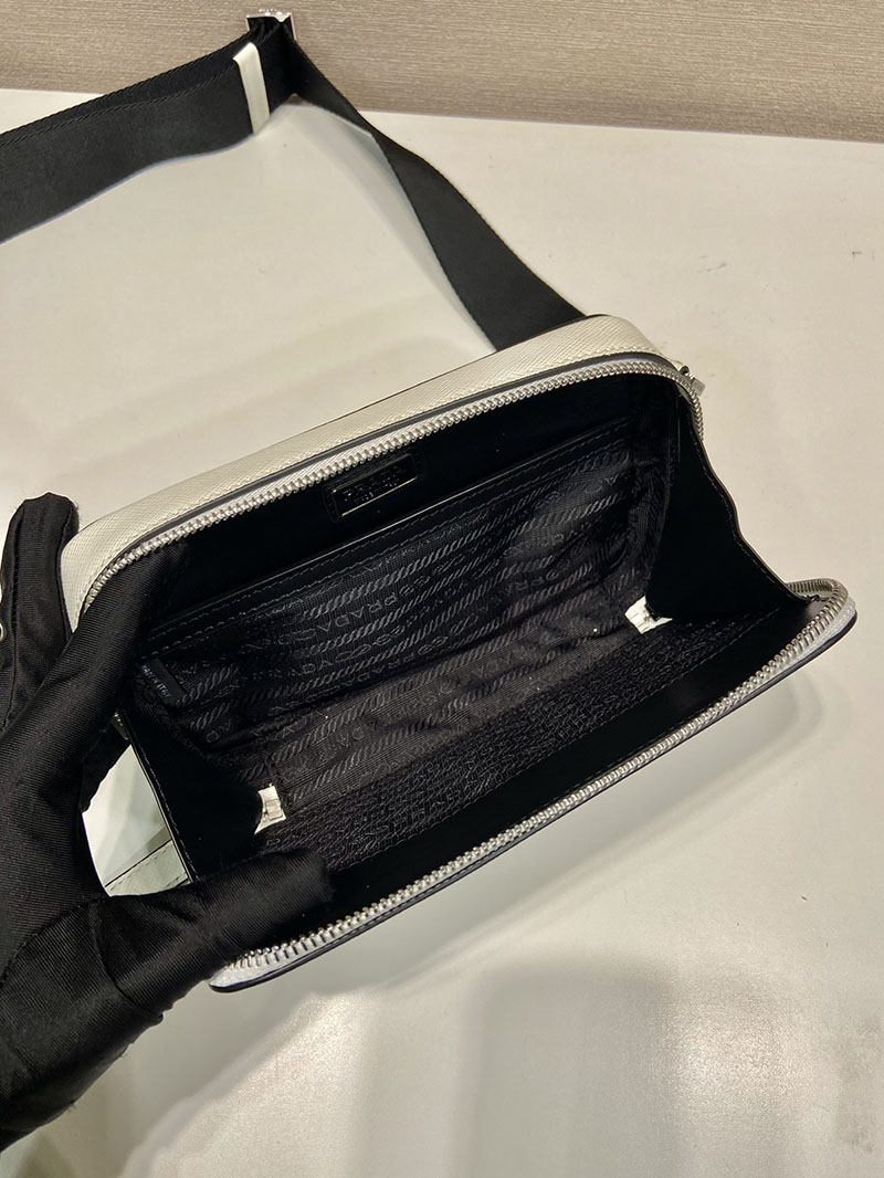 プラダ アウトレット PRADA サフィアーノレザー ベルトバッグ 2VH156_9Z2_F0PG7_V_OOO ホワイト H品 プラダ ミニショルダー 通勤用 - 画像 (3)
