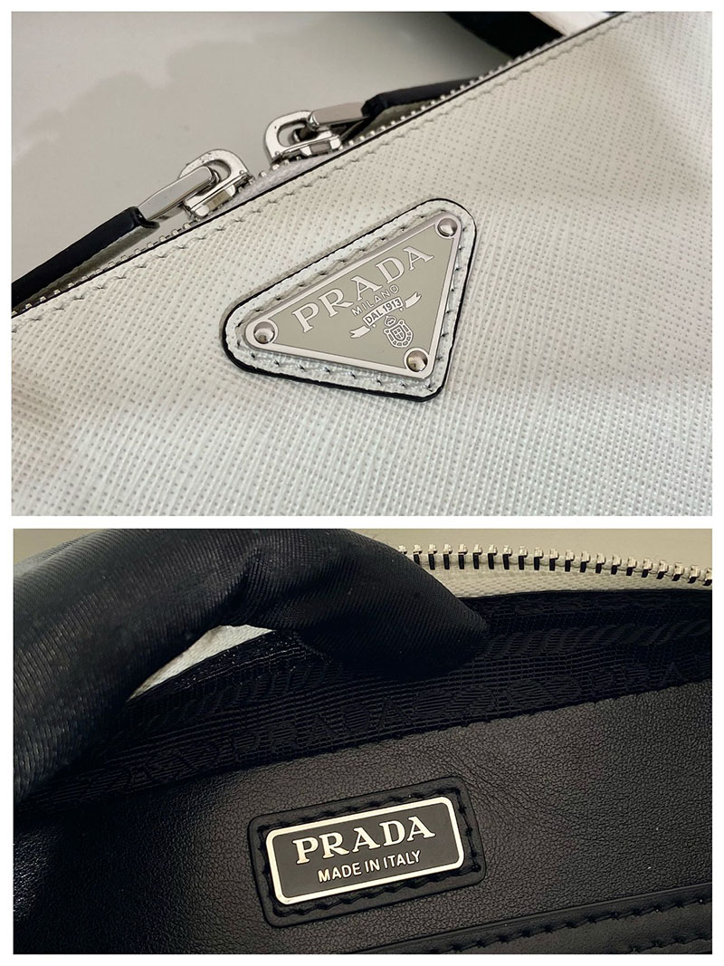 プラダ アウトレット PRADA サフィアーノレザー ベルトバッグ 2VH156_9Z2_F0PG7_V_OOO ホワイト H品 プラダ ミニショルダー 通勤用 - 画像 (2)