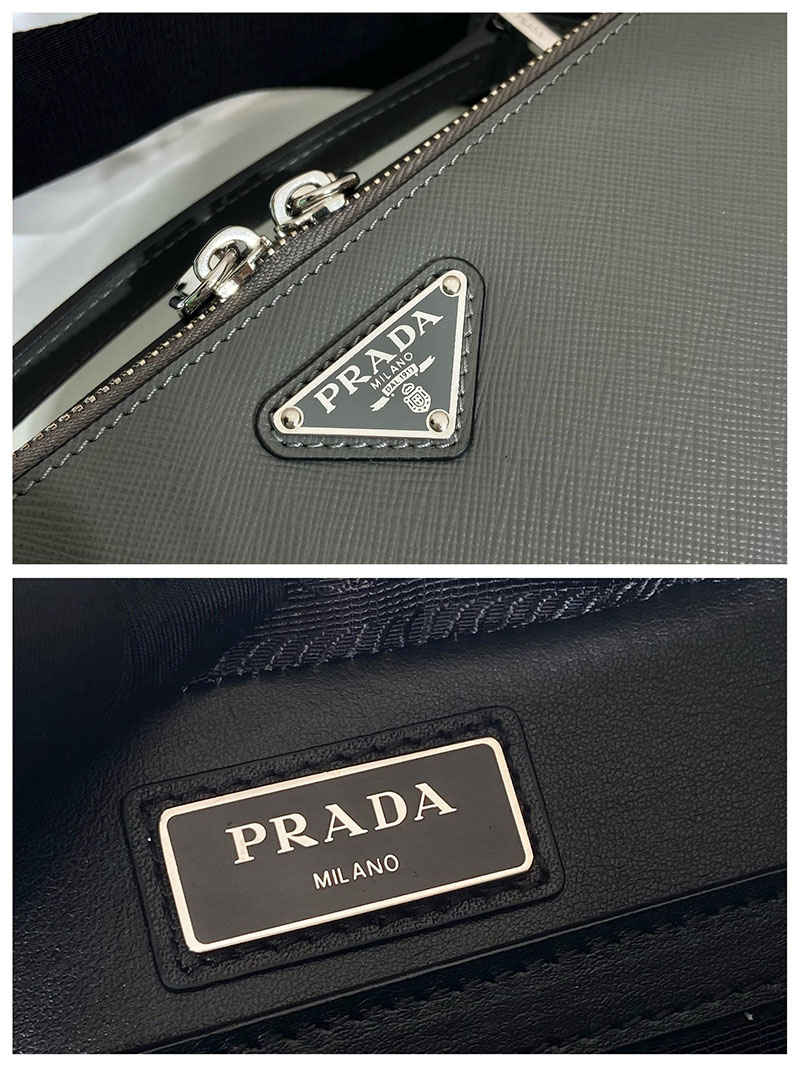 プラダ アウトレット PRADA ブリック サフィアーノレザー バッグ 2VH173_9Z2_F0EMZ_V_NOO ライトブルー H品 プラダ ミニショルダー 通勤用 - 画像 (2)