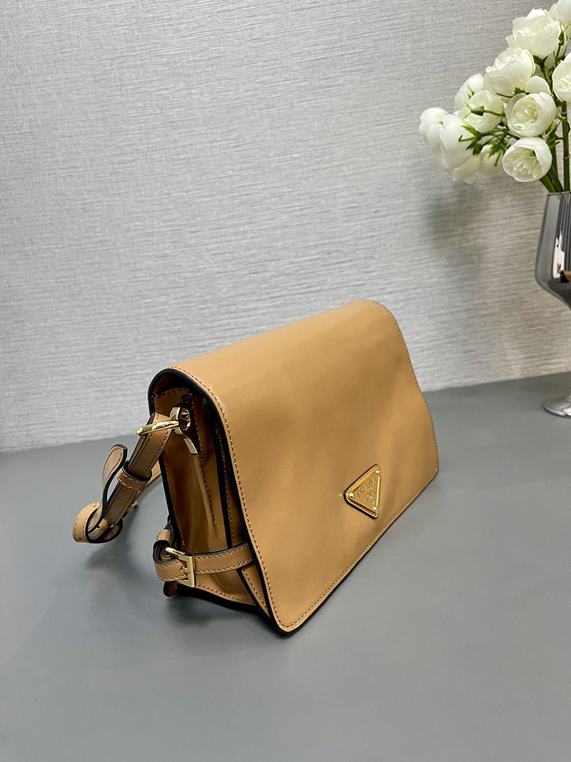 プラダ アウトレット PRADA ソフトルックスレザー ショルダーバッグ 1BD082_2CYR_F03OE_V_DVJ キャメル H品 プラダ サフィアーノ 二つ折りバッグ - 画像 (8)