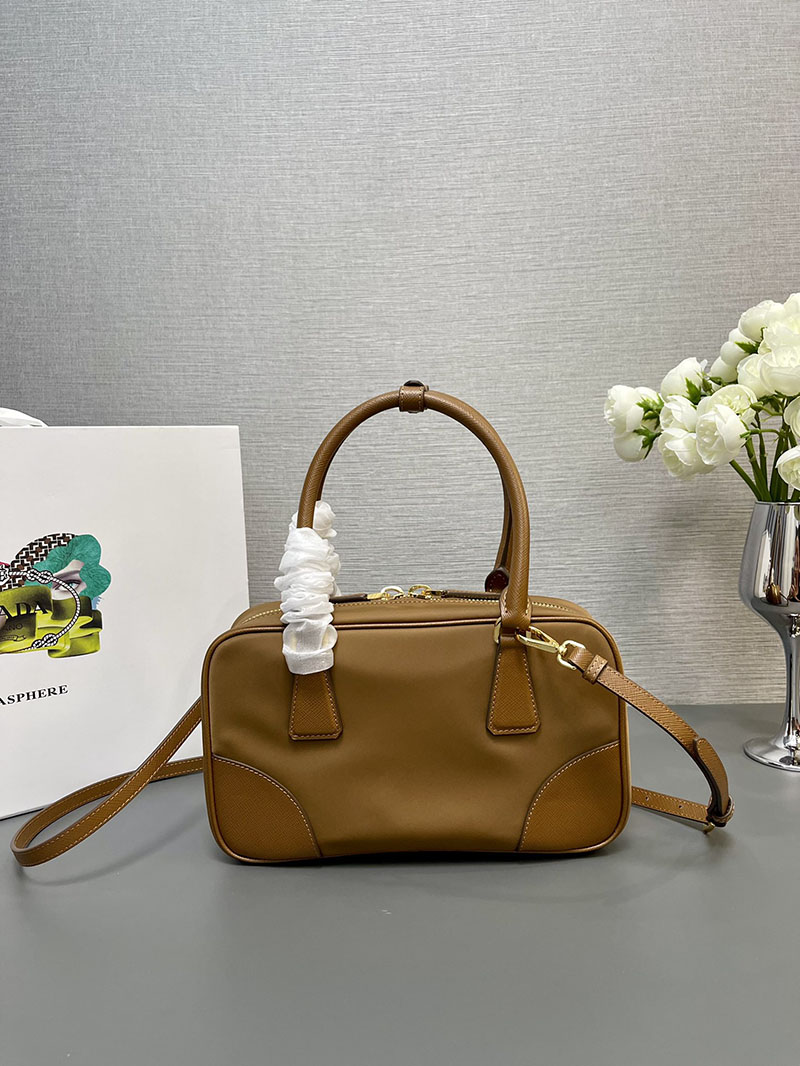 プラダ アウトレット PRADA Re-Edition 1978 Re-Nylon ラージ ダブルハンドルバッグ 1BB114_R064_F0594_V_TOO ブラウン H品 プラダ アウトレット バッグ 新作 - 画像 (9)
