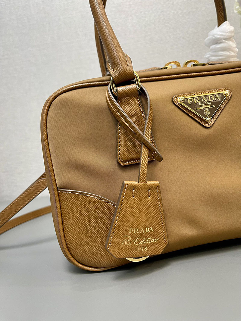 プラダ アウトレット PRADA Re-Edition 1978 Re-Nylon ラージ ダブルハンドルバッグ 1BB114_R064_F0594_V_TOO ブラウン H品 プラダ アウトレット バッグ 新作 - 画像 (7)