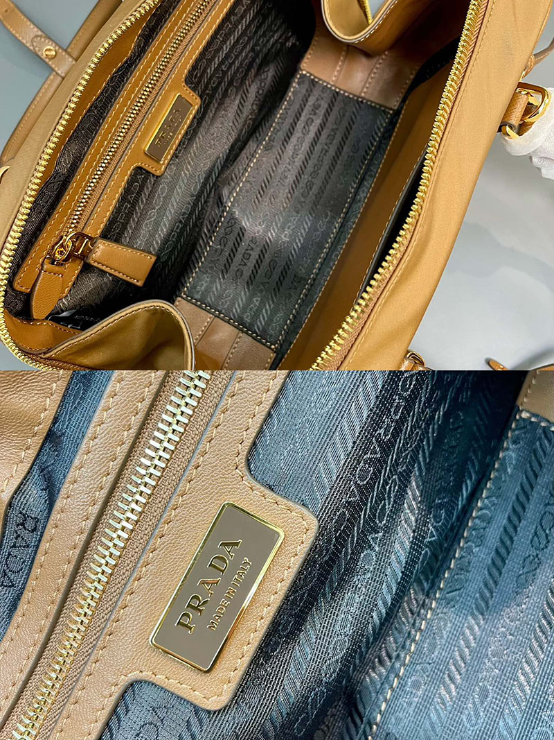 プラダ アウトレット PRADA Re-Edition 1978 Re-Nylon ラージ ダブルハンドルバッグ 1BB114_R064_F0594_V_TOO ブラウン H品 プラダ アウトレット バッグ 新作 - 画像 (2)