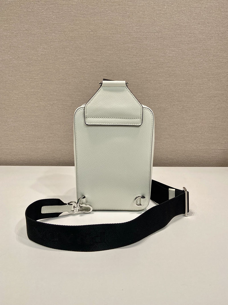 プラダ アウトレット PRADA ブリック サフィアーノレザー バッグ 2VZ106_9Z2_F0009_V_OOO ホワイト H品 プラダ バムバッグ メンズ 仕事用 - 画像 (6)