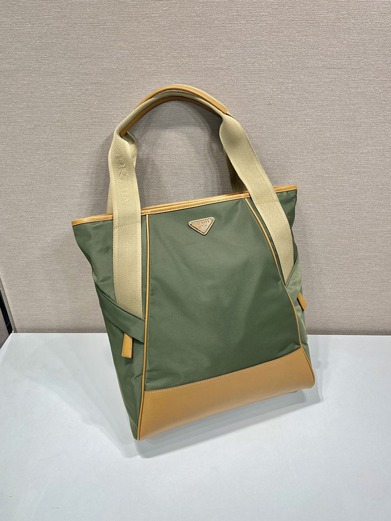 プラダ アウトレット PRADA Re-Nylon xレザー トートバッグ 2VG119_2CX2_F03UQ_V_OOO カーキ H品 プラダ トートバッグ ナイロン メンズ - 画像 (9)