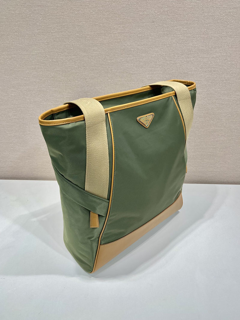 プラダ アウトレット PRADA Re-Nylon xレザー トートバッグ 2VG119_2CX2_F03UQ_V_OOO カーキ H品 プラダ トートバッグ ナイロン メンズ - 画像 (8)