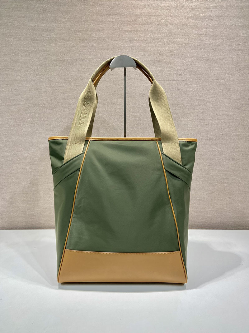 プラダ アウトレット PRADA Re-Nylon xレザー トートバッグ 2VG119_2CX2_F03UQ_V_OOO カーキ H品 プラダ トートバッグ ナイロン メンズ - 画像 (7)