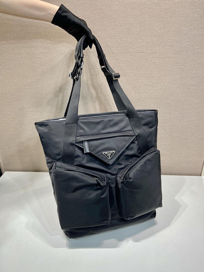プラダ アウトレット PRADA Reナイロン×レザー トートバッグ 2VG120_2DW3_F0002_V_OOO ブラック H品 プラダ トートバッグ ナイロン メンズ - 画像 (9)