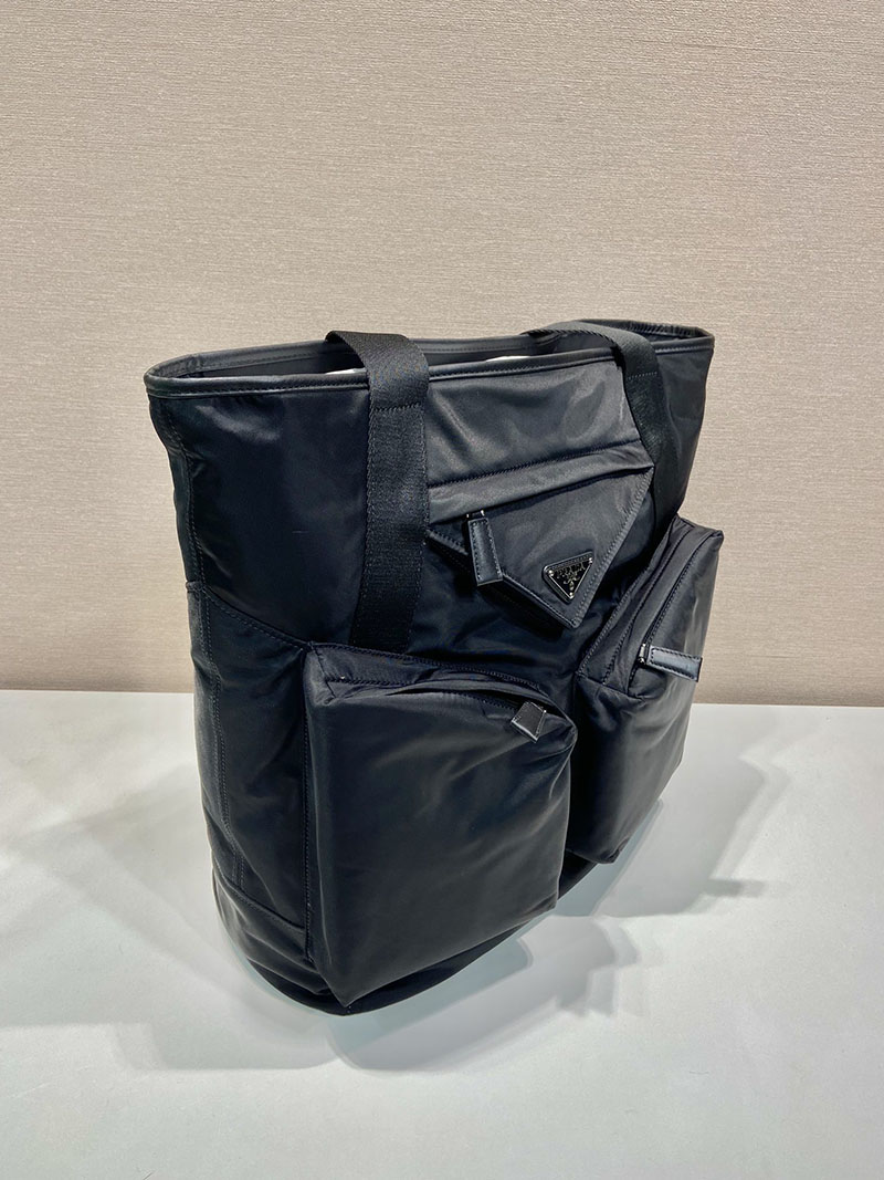 プラダ アウトレット PRADA Reナイロン×レザー トートバッグ 2VG120_2DW3_F0002_V_OOO ブラック H品 プラダ トートバッグ ナイロン メンズ - 画像 (8)