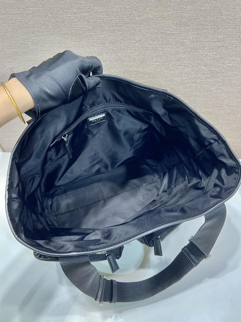 プラダ アウトレット PRADA Reナイロン×レザー トートバッグ 2VG120_2DW3_F0002_V_OOO ブラック H品 プラダ トートバッグ ナイロン メンズ - 画像 (3)