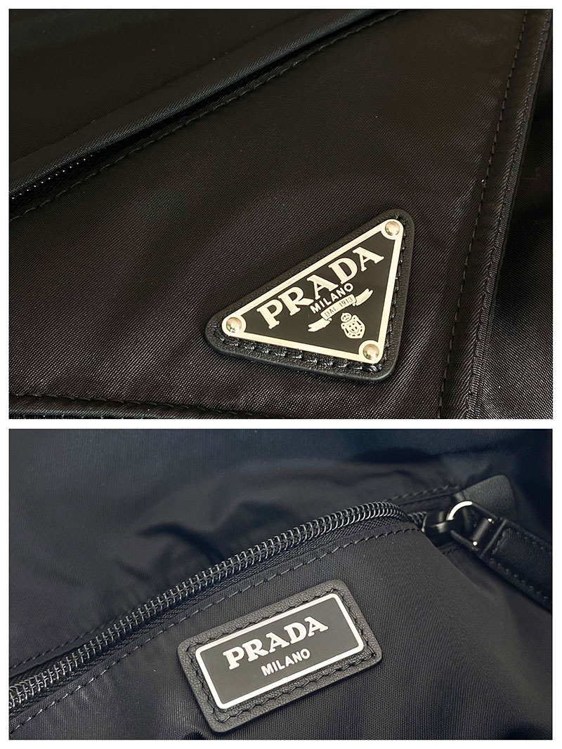プラダ アウトレット PRADA Reナイロン×レザー トートバッグ 2VG120_2DW3_F0002_V_OOO ブラック H品 プラダ トートバッグ ナイロン メンズ - 画像 (2)