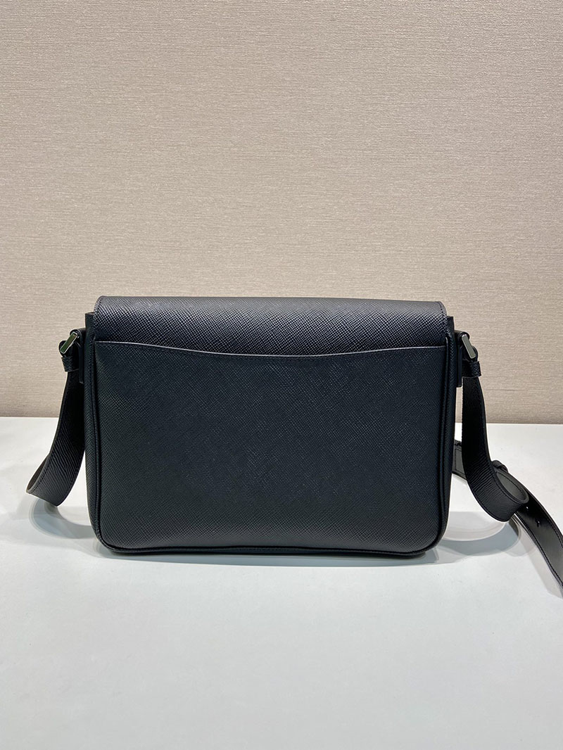 プラダ アウトレット PRADA サフィアーノレザー ショルダーバッグ 2VD059_9Z2_F0002_V_OOO ブラック H品 プラダ メッセンジャーバッグ メンズ - 画像 (7)