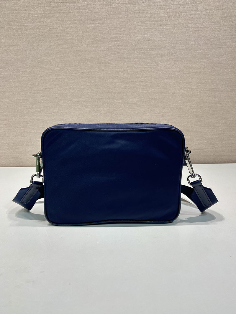 プラダ アウトレット PRADA Re-Nylon xサフィアーノレザー ショルダーバッグ 2VH133_2DMH_F0216_V_XMP ネイビー H品 プラダ ショルダーバッグ ナイロン メンズ 仕事用 - 画像 (8)