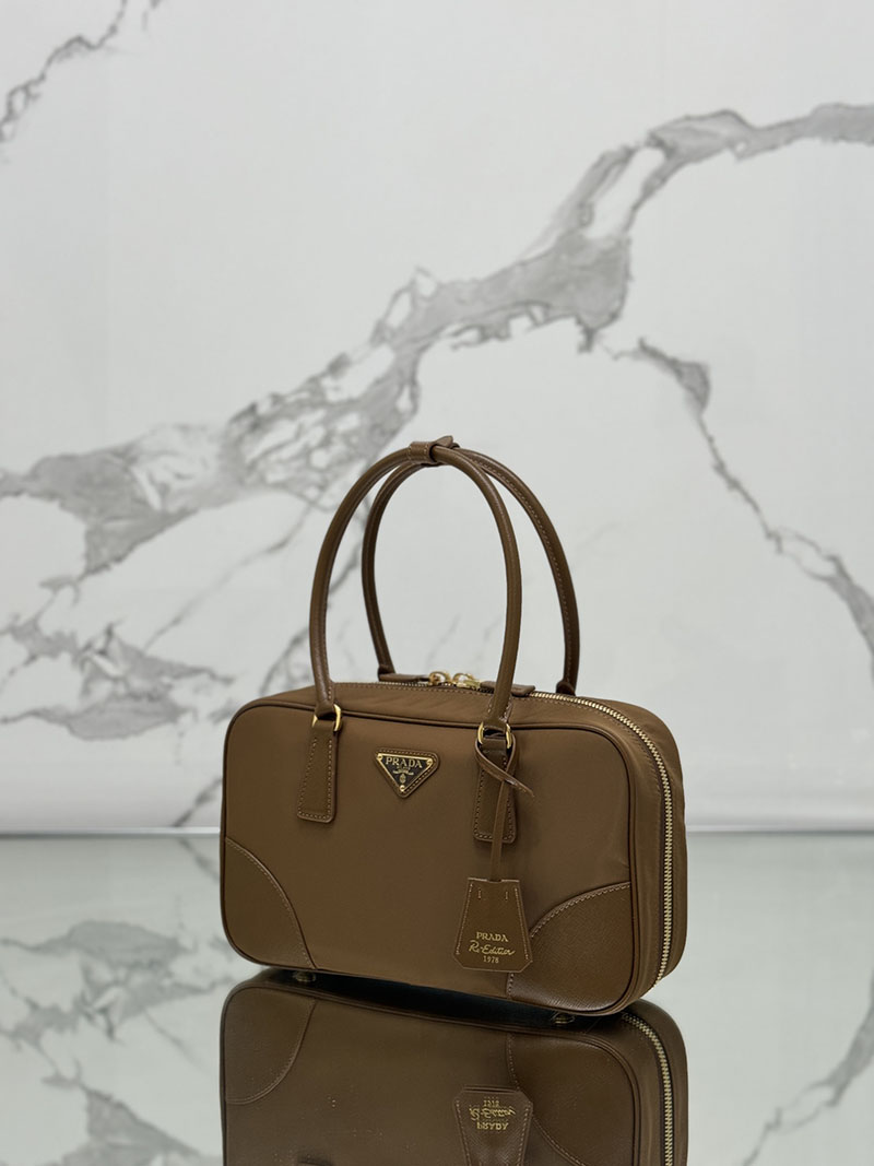 プラダ アウトレット PRADA Re-Edition 1978 Re-Nylon ミディアムダブルハンドルバッグ 1BB115_R064_F0594_V_TOO ブラウン H品 プラダ アウトレット バッグ 新作 - 画像 (9)