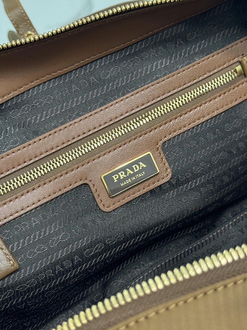 プラダ アウトレット PRADA Re-Edition 1978 Re-Nylon ミディアムダブルハンドルバッグ 1BB115_R064_F0594_V_TOO ブラウン H品 プラダ アウトレット バッグ 新作 - 画像 (2)