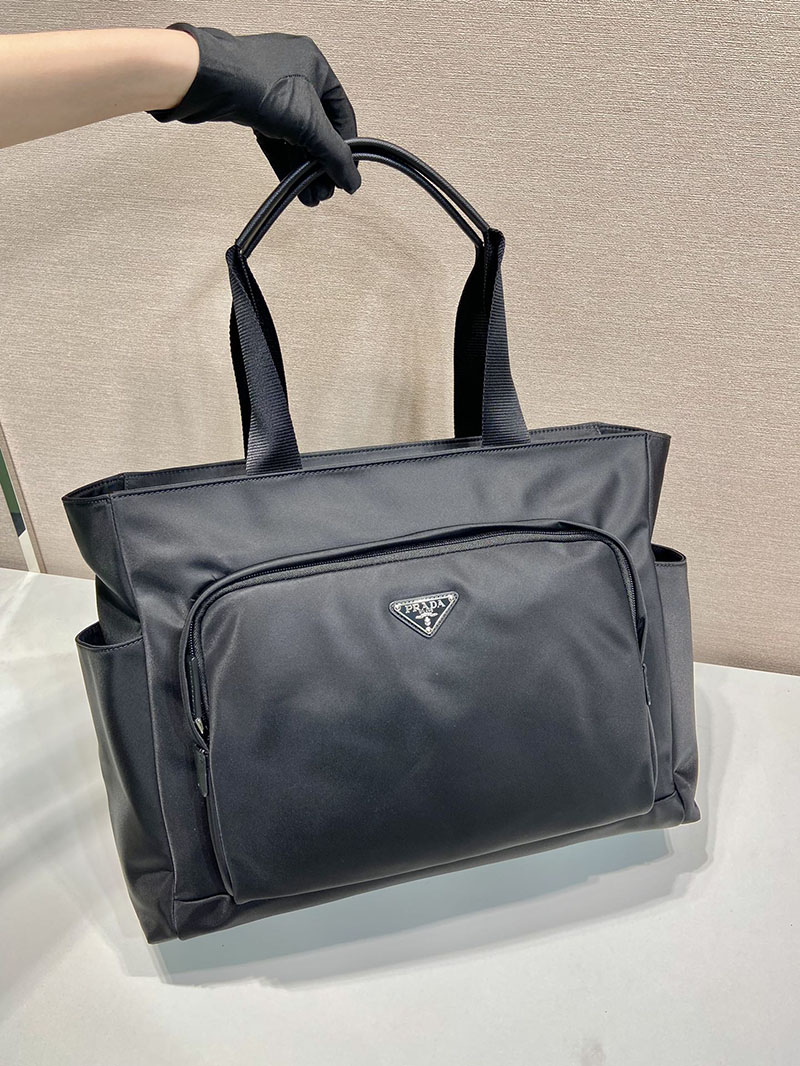 プラダ アウトレット PRADA サフィアーノレザーx Re-Nylon トートバッグ 2VG097_2DMG_F0002_V_OOO ブラック H品 プラダ ナイロン トートバッグ メンズ - 画像 (9)