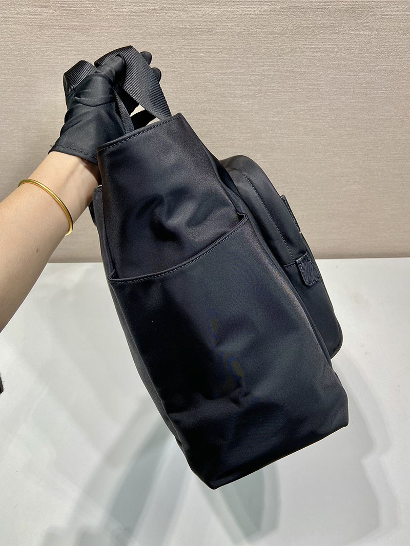 プラダ アウトレット PRADA サフィアーノレザーx Re-Nylon トートバッグ 2VG097_2DMG_F0002_V_OOO ブラック H品 プラダ ナイロン トートバッグ メンズ - 画像 (5)