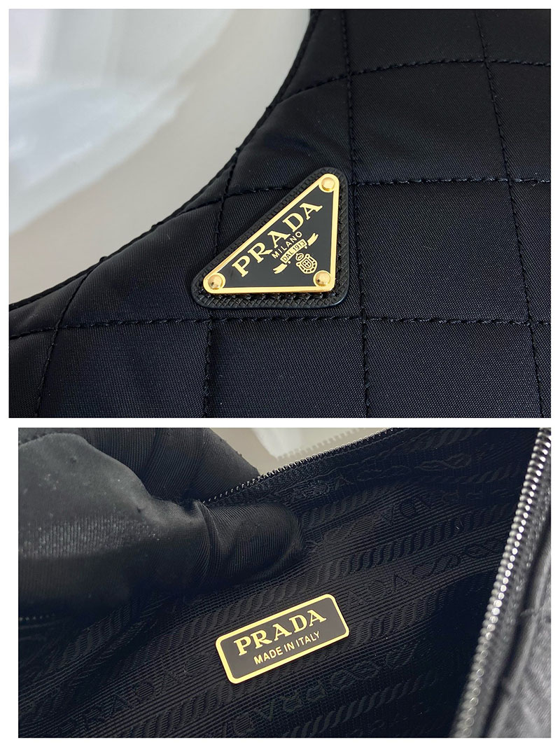 プラダ アウトレット PRADA Re-Edition 1995 チェーン Re-Nylon ミニバッグ 1BC204_2AOS_F0008_V_QOO ブラック H品 プラダ ミニバッグ ナイロン 黒 - 画像 (2)